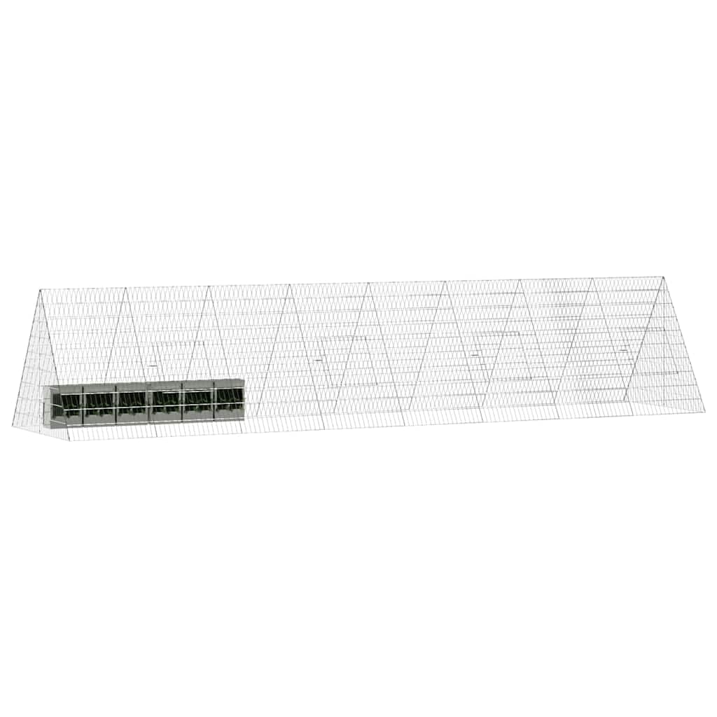 Gabbia per Conigli Argento 430 x 100 x 85 cm Acciaio zincato — miniatura 3 di 10