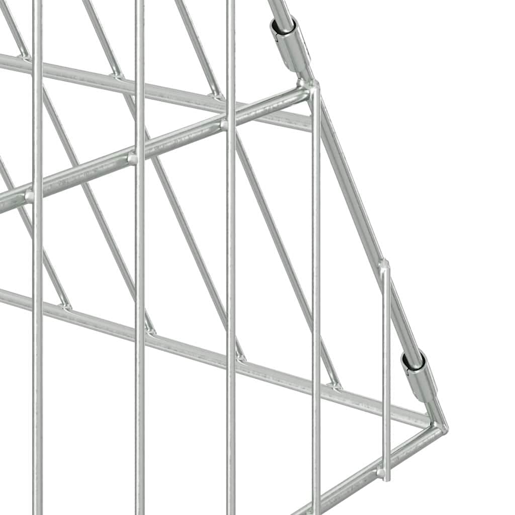Gabbia per Conigli Argento 650 x 100 x 85 cm Acciaio zincato — miniatura 9 di 10