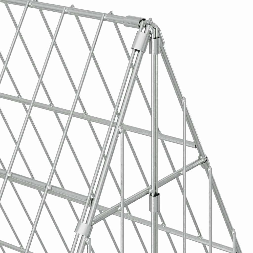 Gabbia per Conigli Argento 650 x 100 x 85 cm Acciaio zincato — miniatura 10 di 10