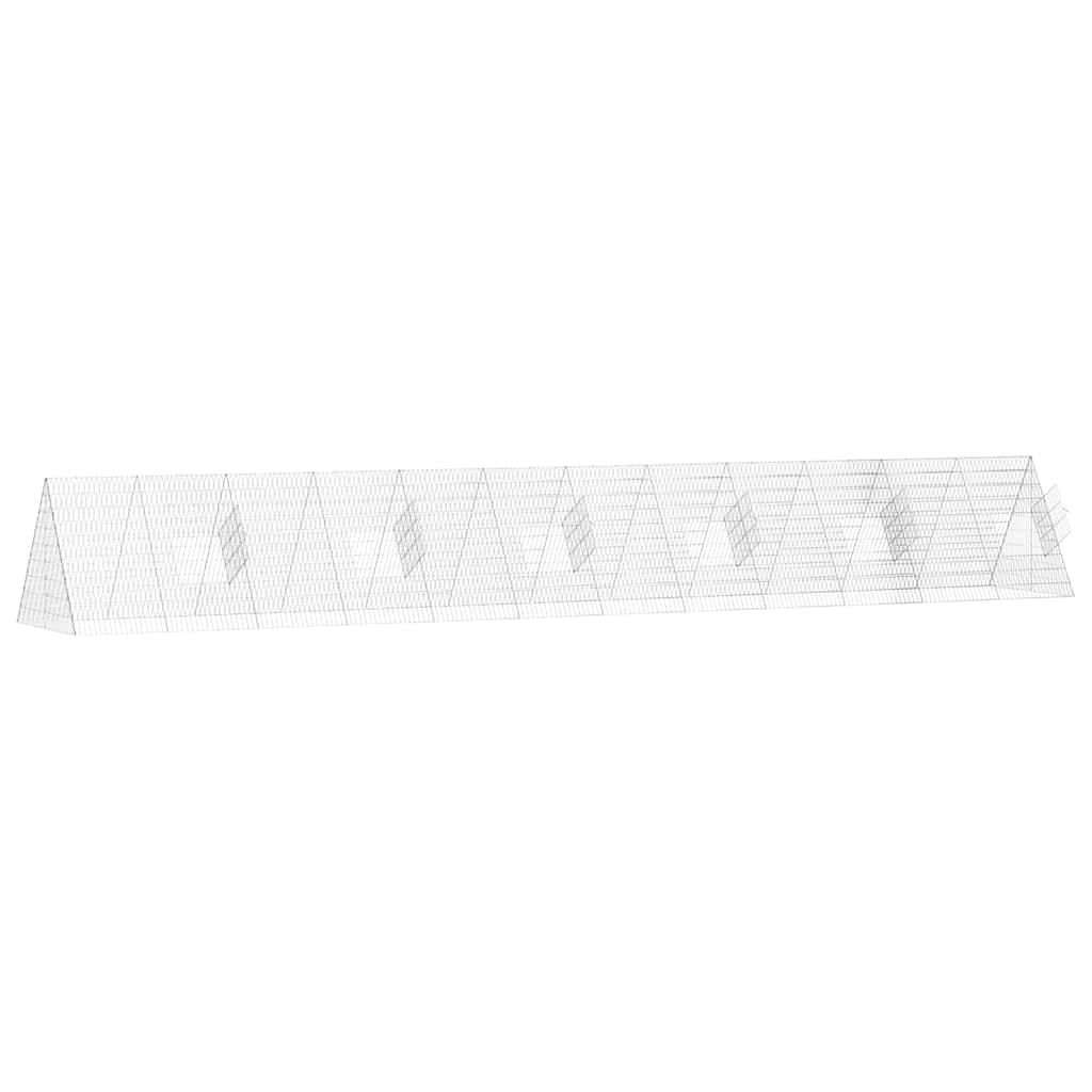 Gabbia per Conigli Argento 650 x 100 x 85 cm Acciaio zincato — miniatura 5 di 10