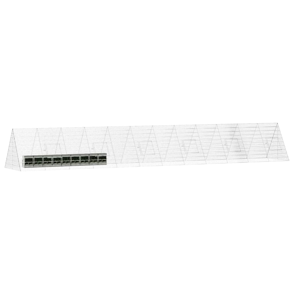 Gabbia per Conigli Argento 650 x 100 x 85 cm Acciaio zincato — miniatura 3 di 10