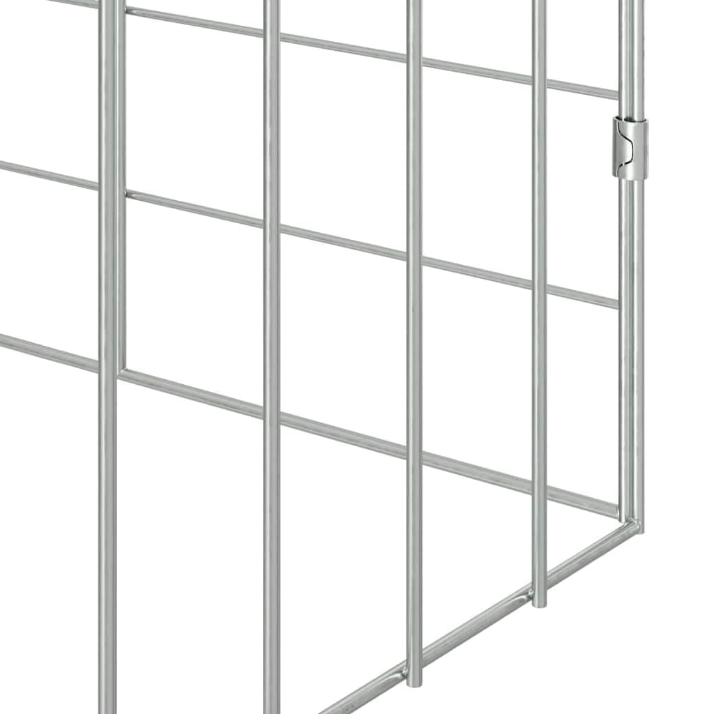 Gabbia per Conigli Argento 200 x 78 x 78 cm Acciaio zincato — miniatura 10 di 10