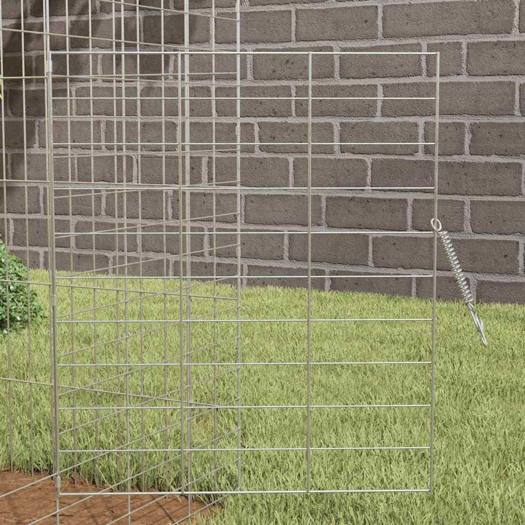 Gabbia per Conigli Argento 200 x 78 x 78 cm Acciaio zincato — miniatura 5 di 10