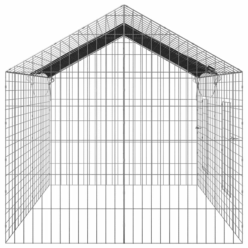 Gabbia per Conigli Argento 200 x 78 x 78 cm Acciaio zincato — miniatura 8 di 10