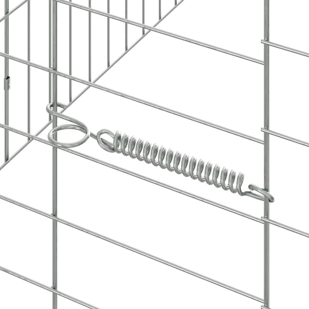 Gabbia per Conigli Argento 400 x 78 x 78 cm Acciaio zincato — miniatura 8 di 12