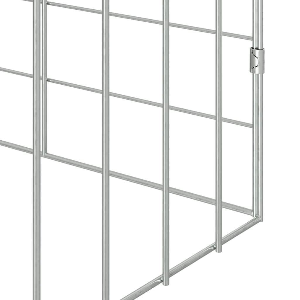 Gabbia per Conigli Argento 400 x 78 x 78 cm Acciaio zincato — miniatura 9 di 12