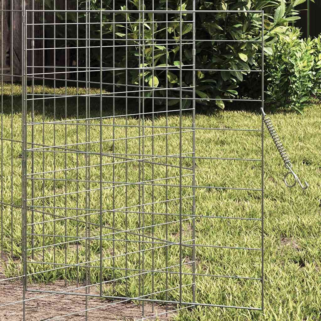Gabbia per Conigli Argento 400 x 78 x 78 cm Acciaio zincato — miniatura 4 di 12