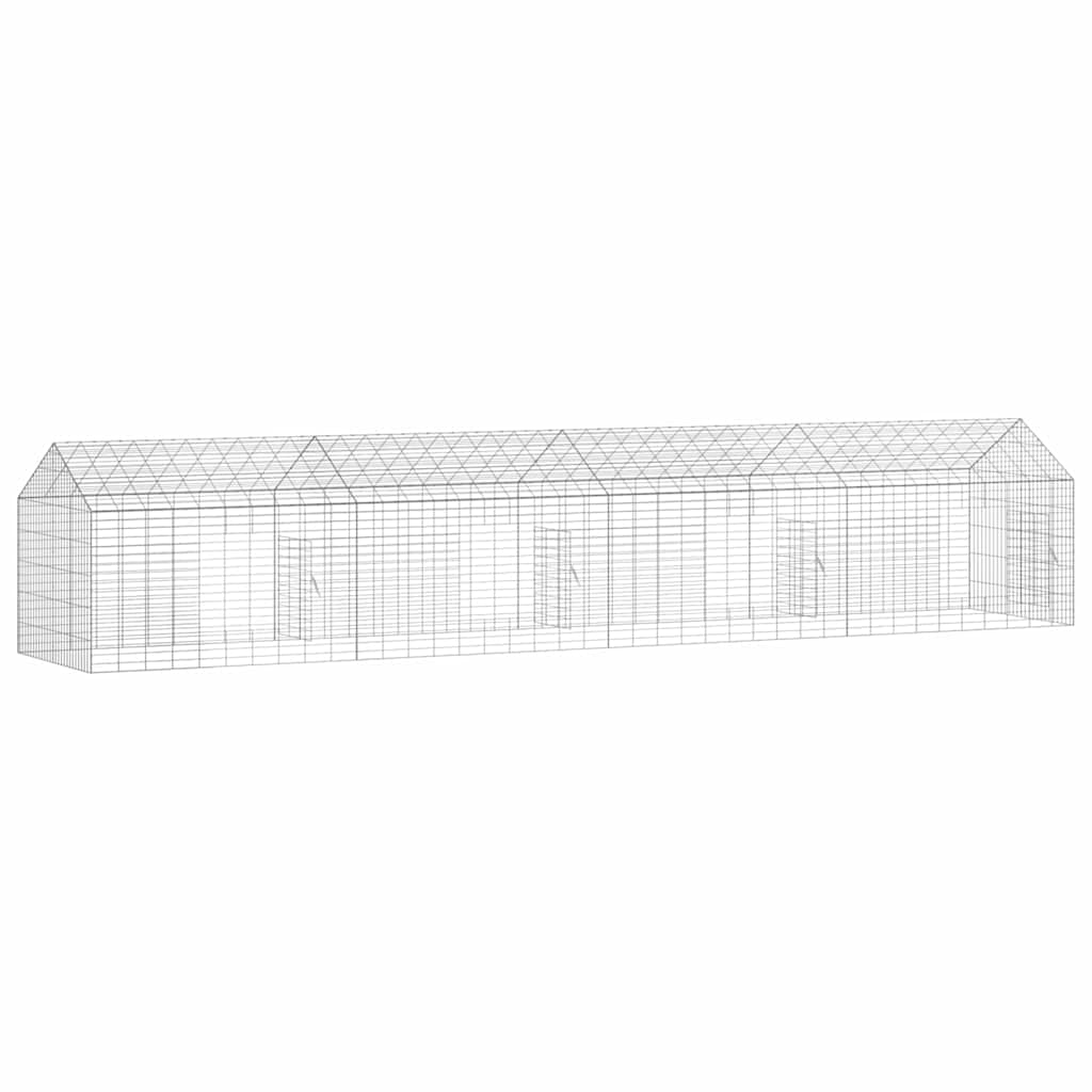 Gabbia per Conigli Argento 400 x 78 x 78 cm Acciaio zincato — miniatura 5 di 12