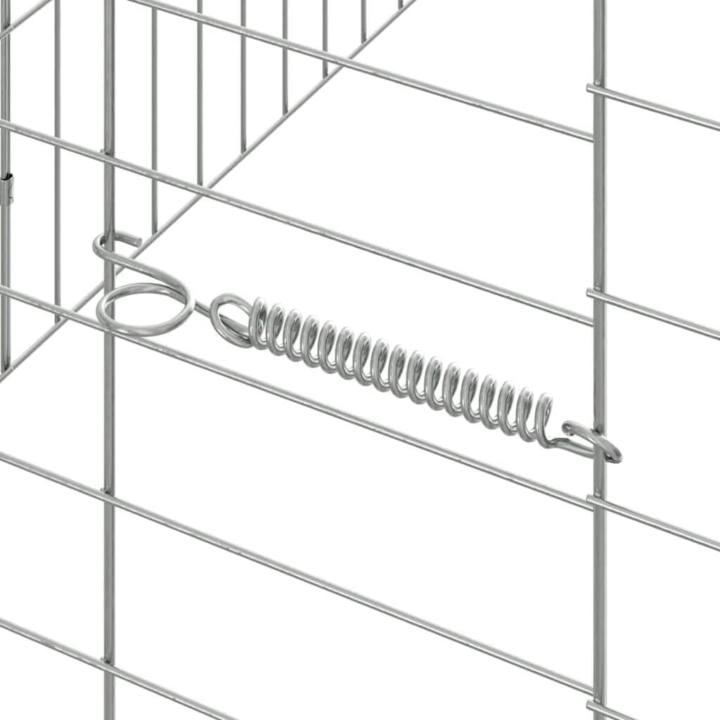 Gabbia per Conigli Argento 600 x 78 x 78 cm Acciaio zincato — miniatura 9 di 10