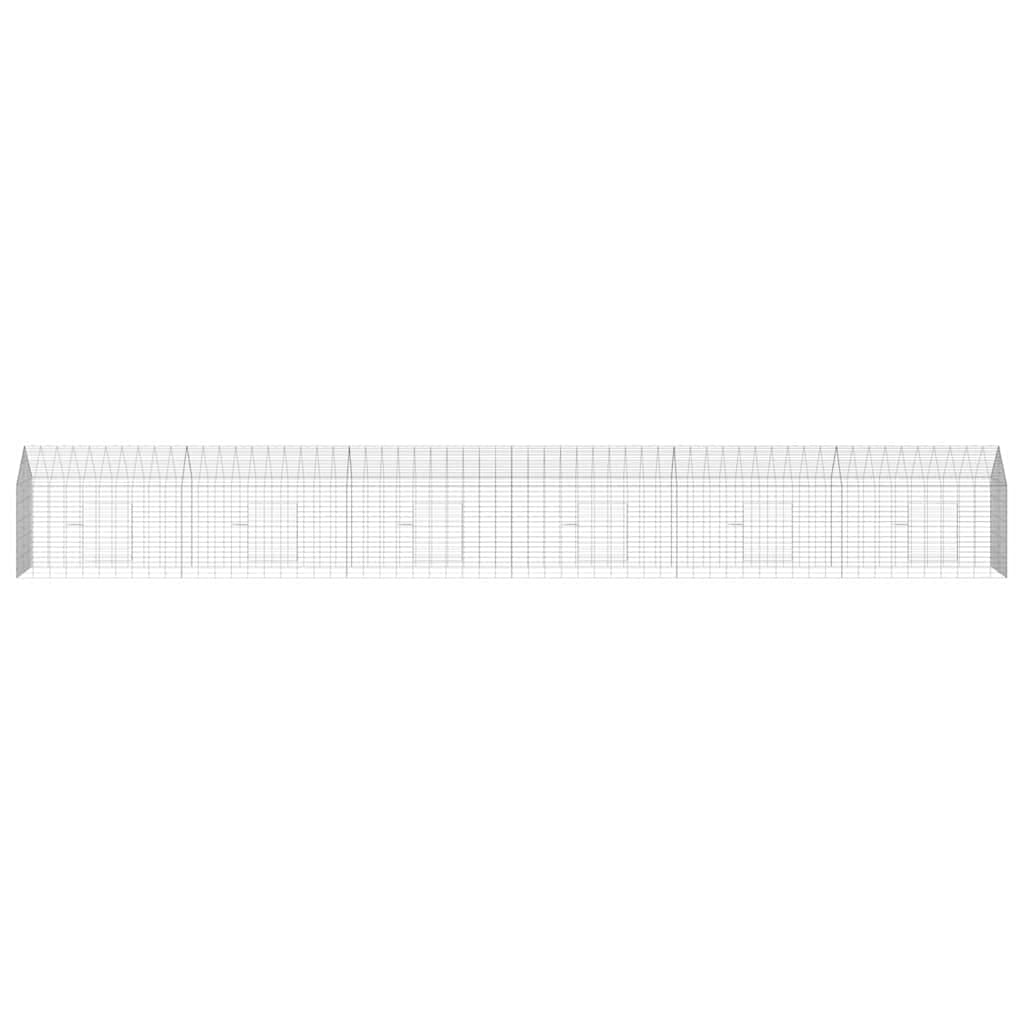 Gabbia per Conigli Argento 600 x 78 x 78 cm Acciaio zincato — miniatura 7 di 10