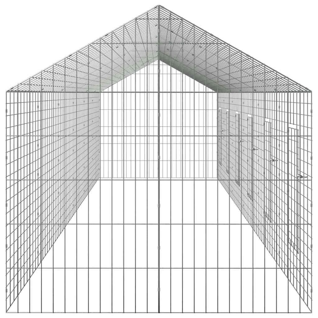 Gabbia per Conigli Argento 600 x 78 x 78 cm Acciaio zincato — miniatura 8 di 10