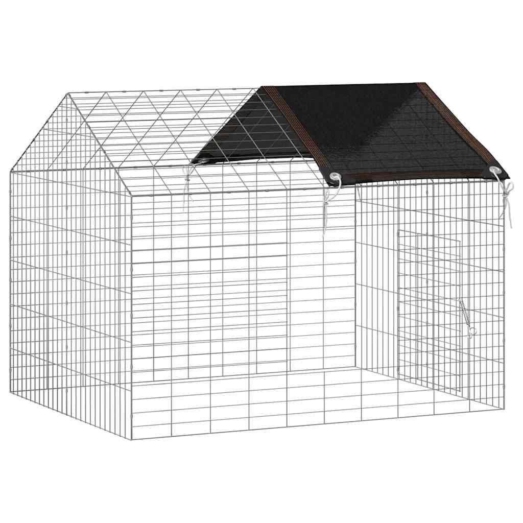 Gabbia per Conigli Argento 100 x 78 x 78 cm Acciaio zincato — miniatura 6 di 10
