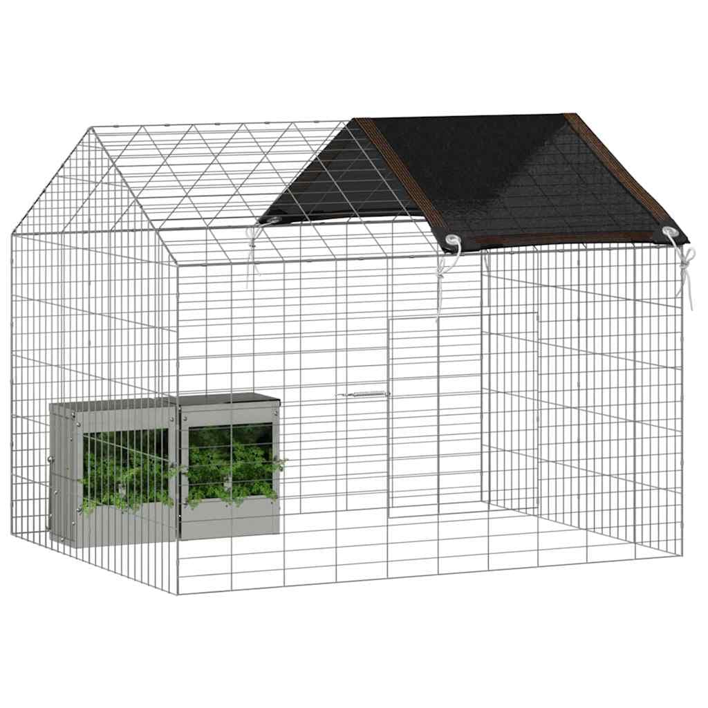 Gabbia per Conigli Argento 100 x 78 x 78 cm Acciaio zincato — miniatura 3 di 10