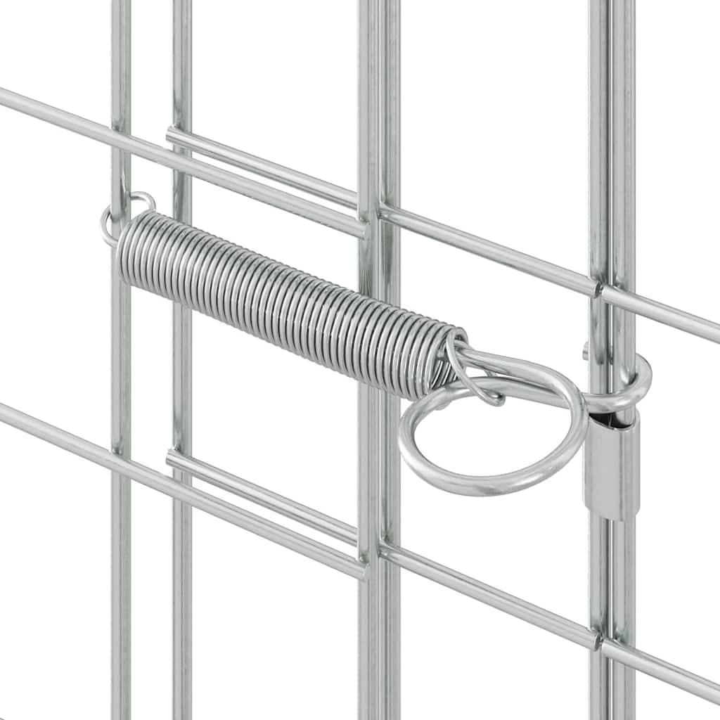Gabbia per Conigli Argento 200 x 100 x 210 cm Acciaio zincato — miniatura 9 di 10