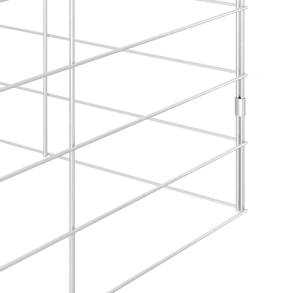 Gabbia per Conigli Argento 200 x 100 x 210 cm Acciaio zincato — miniatura 10 di 10