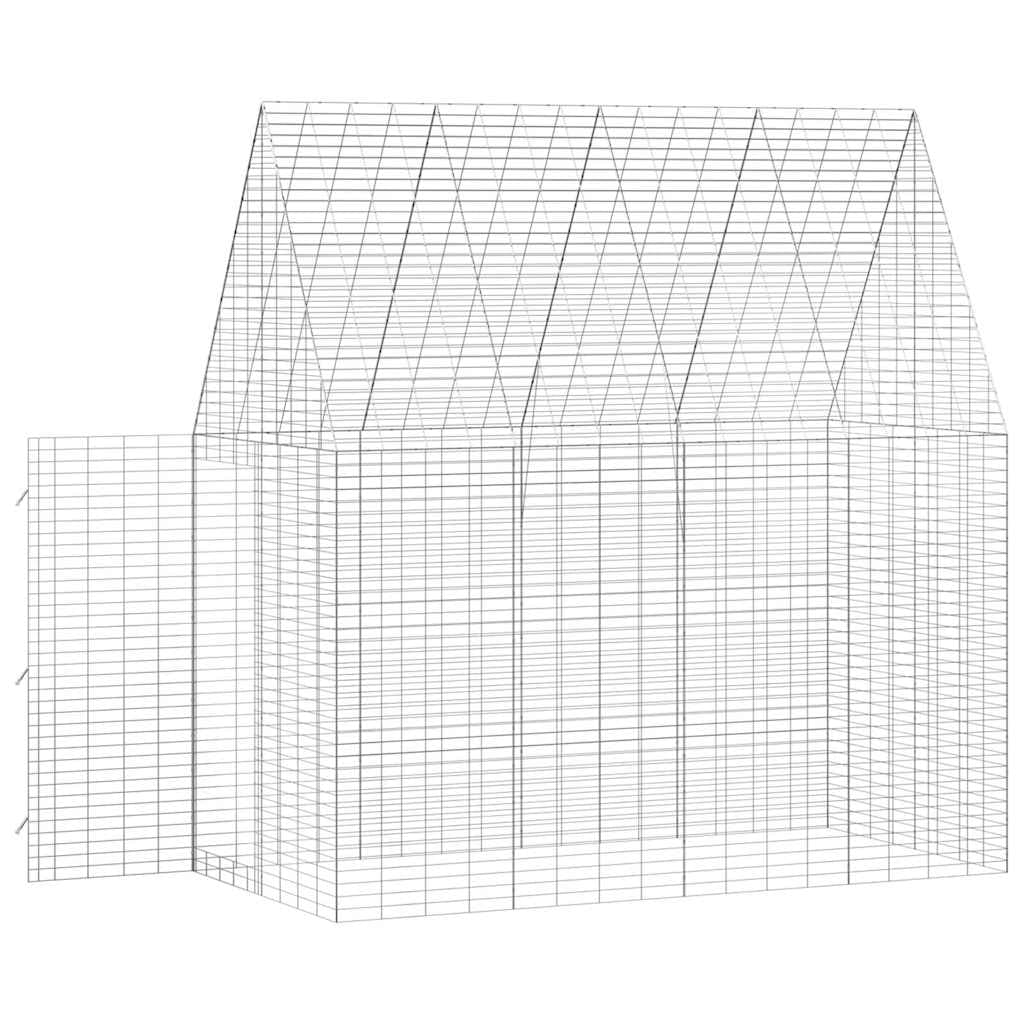 Gabbia per Conigli Argento 200 x 100 x 210 cm Acciaio zincato — miniatura 6 di 10