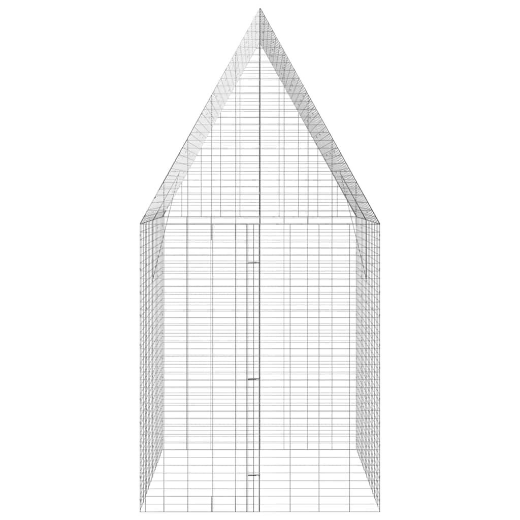 Gabbia per Conigli Argento 200 x 100 x 210 cm Acciaio zincato — miniatura 8 di 10