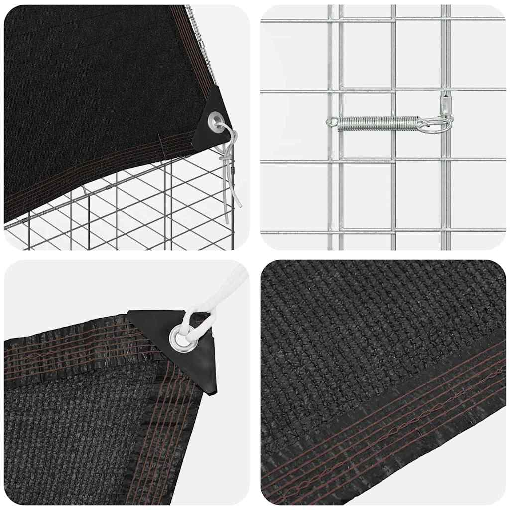 Gabbia per Conigli Argento 100 x 100 x 210 cm Acciaio zincato — miniatura 10 di 10