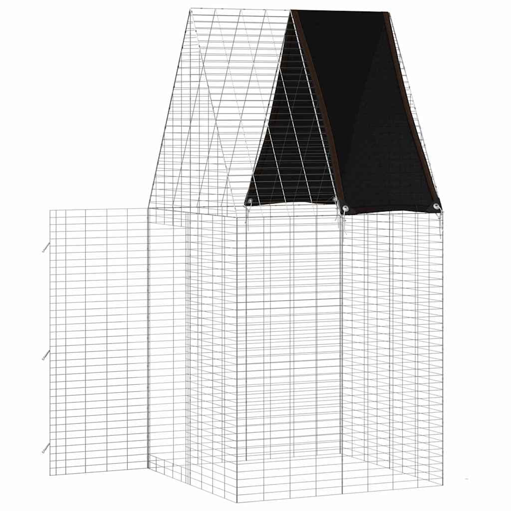 Gabbia per Conigli Argento 100 x 100 x 210 cm Acciaio zincato — miniatura 6 di 10