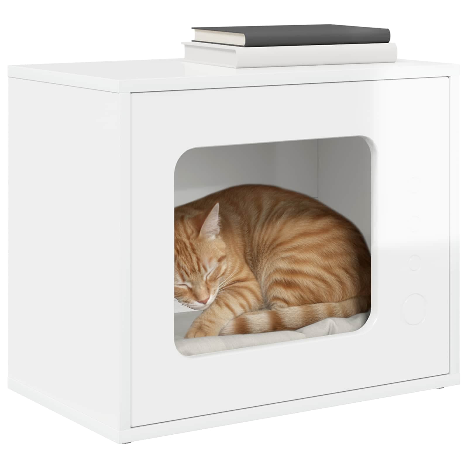 Casa per Gatti Bianco Lucido 51 x 30 x 42,5 cm — miniatura 3 di 10