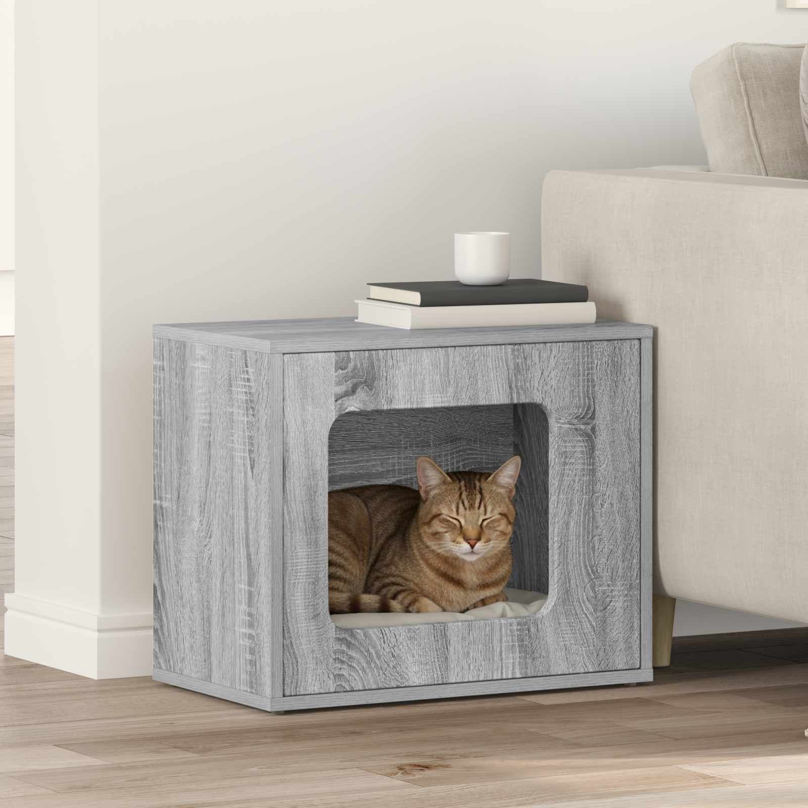 Casa per Gatti Grigio Sonoma 51 x 30 x 42,5 cm — miniatura 1 di 10