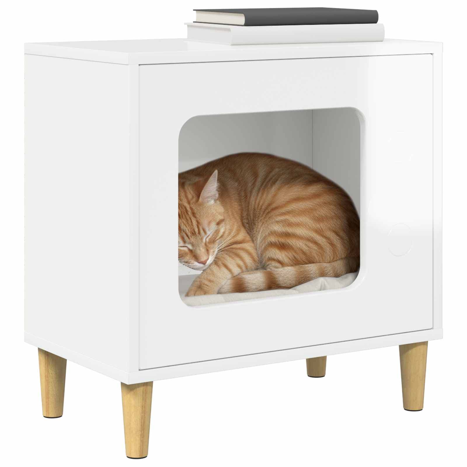 Casa per Gatti Bianco Lucido 51 x 30 x 52 cm — foto 3 di 10
