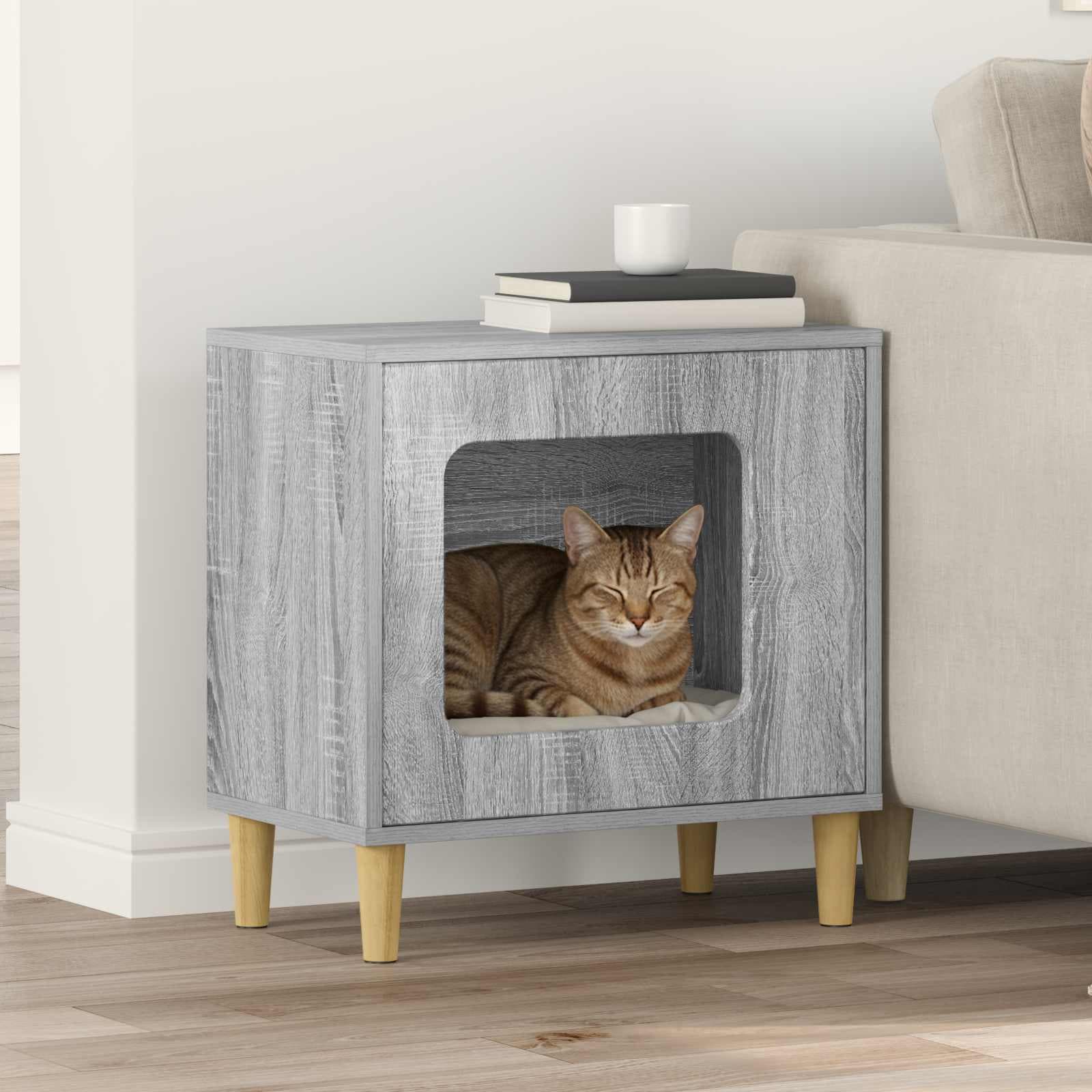 Casa per Gatti Sonoma grigio 51 x 30 x 52 cm