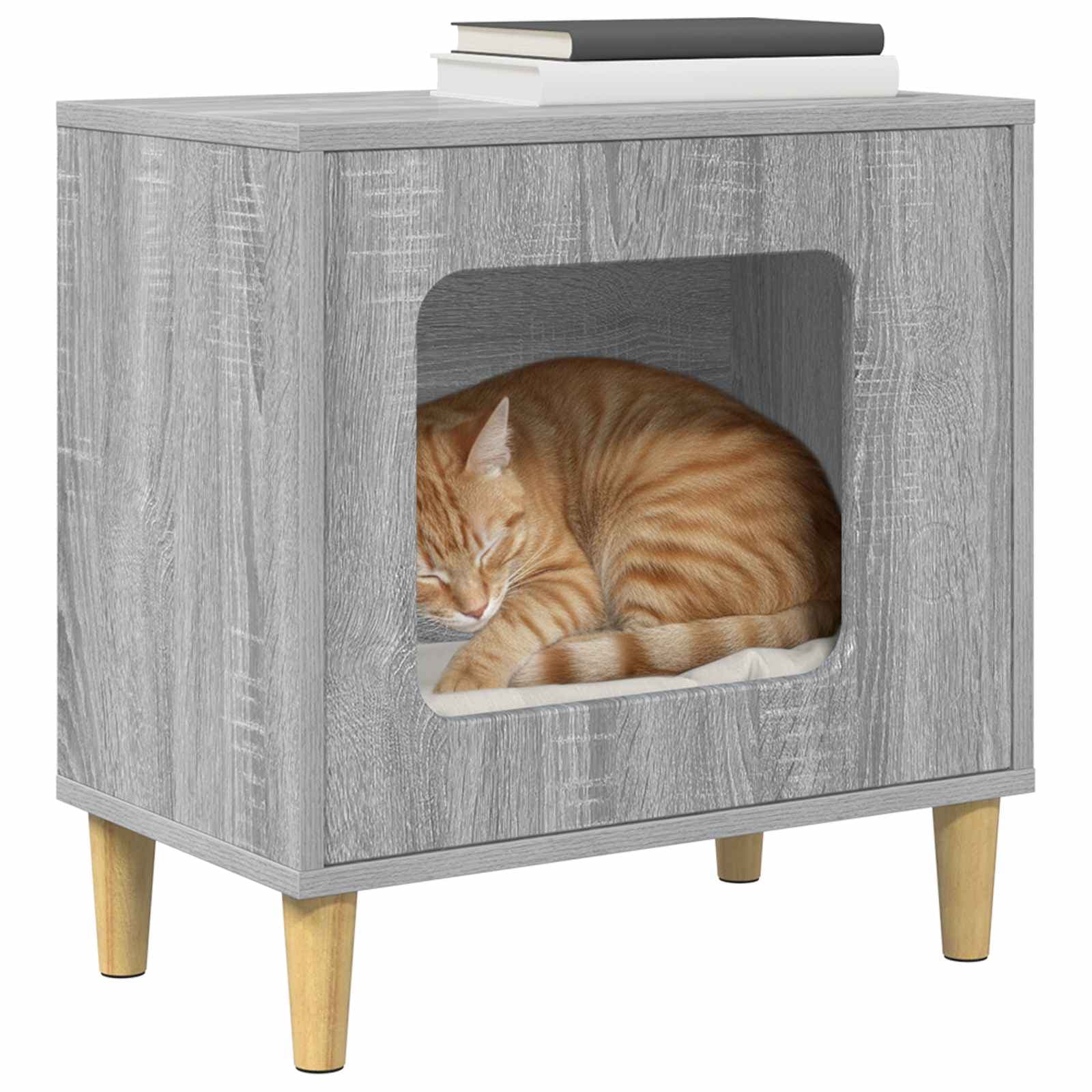 Casa per Gatti Sonoma grigio 51 x 30 x 52 cm — foto 3 di 10