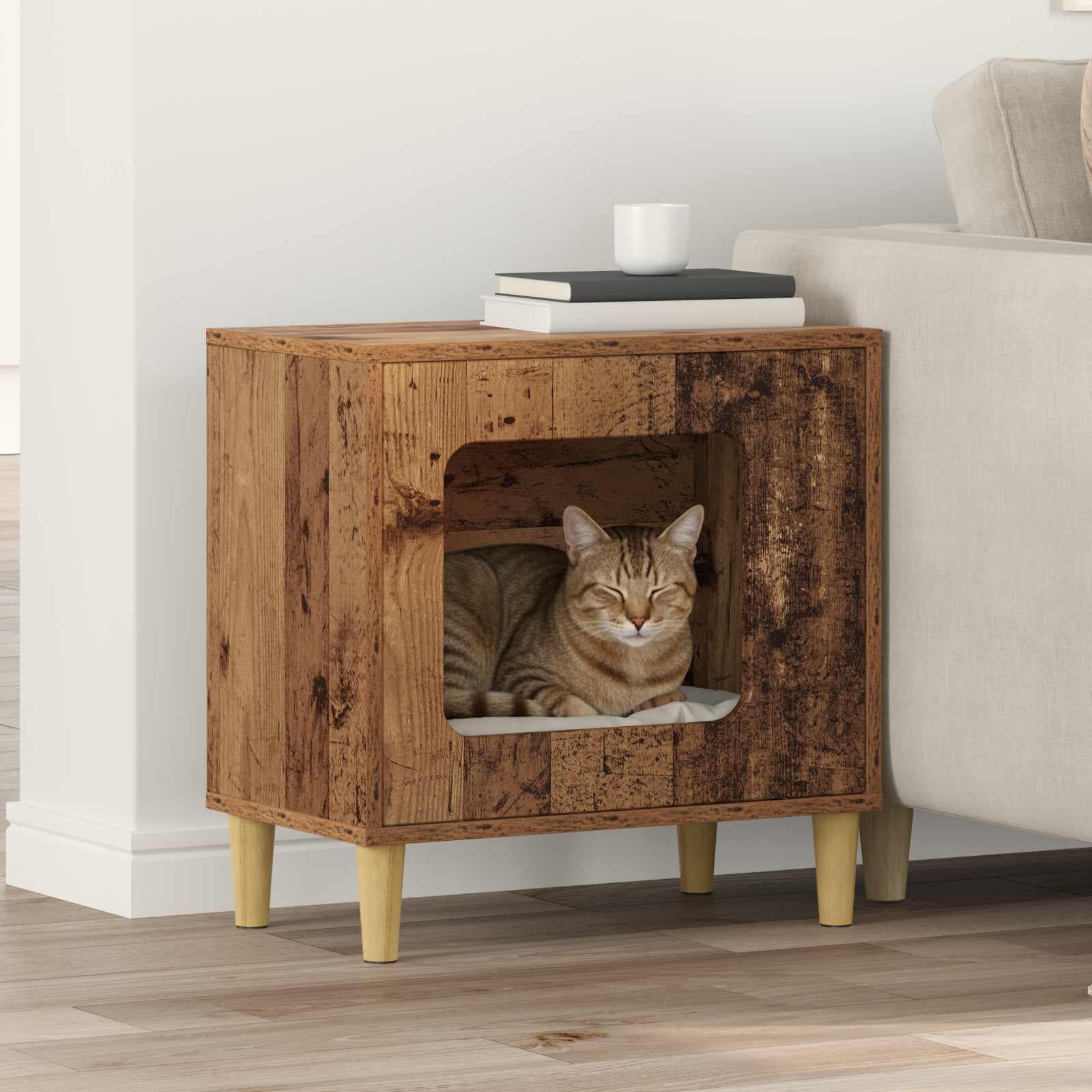 Casa per Gatti Legno antico 51 x 30 x 52 cm