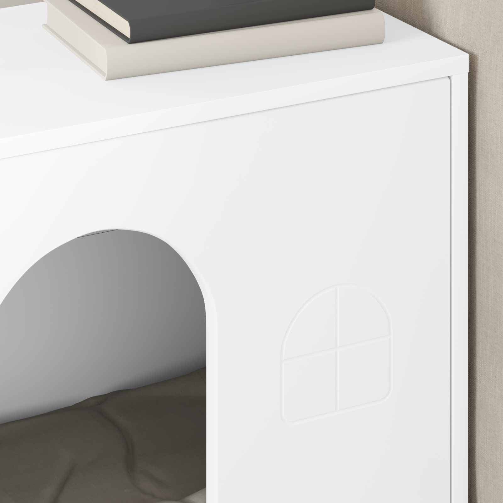 Casa per Gatti Bianco 51 x 30 x 52 cm Legno ingegnerizzato — miniatura 4 di 10