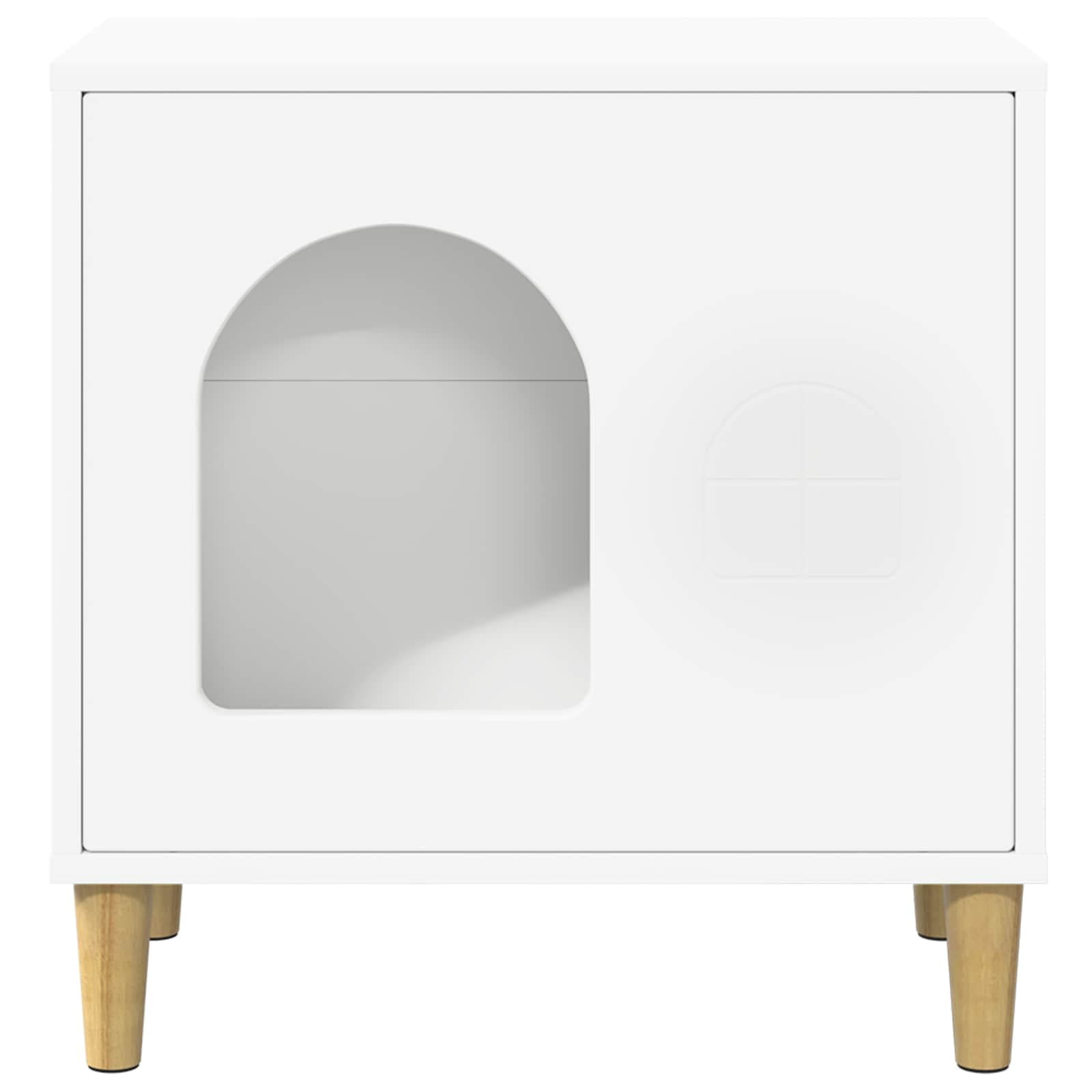 Casa per Gatti Bianco 51 x 30 x 52 cm Legno ingegnerizzato — miniatura 5 di 10