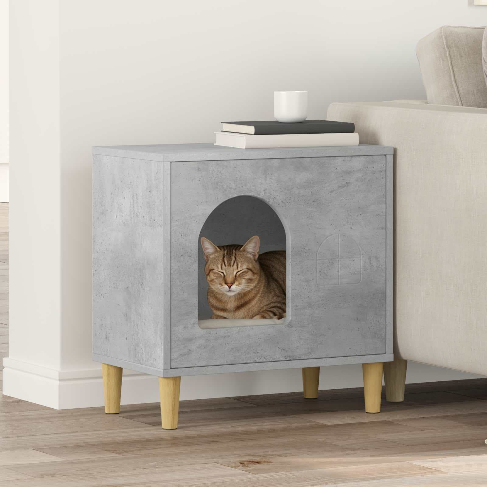 Casa per Gatti Calcestruzzo 51 x 30 x 52 cm