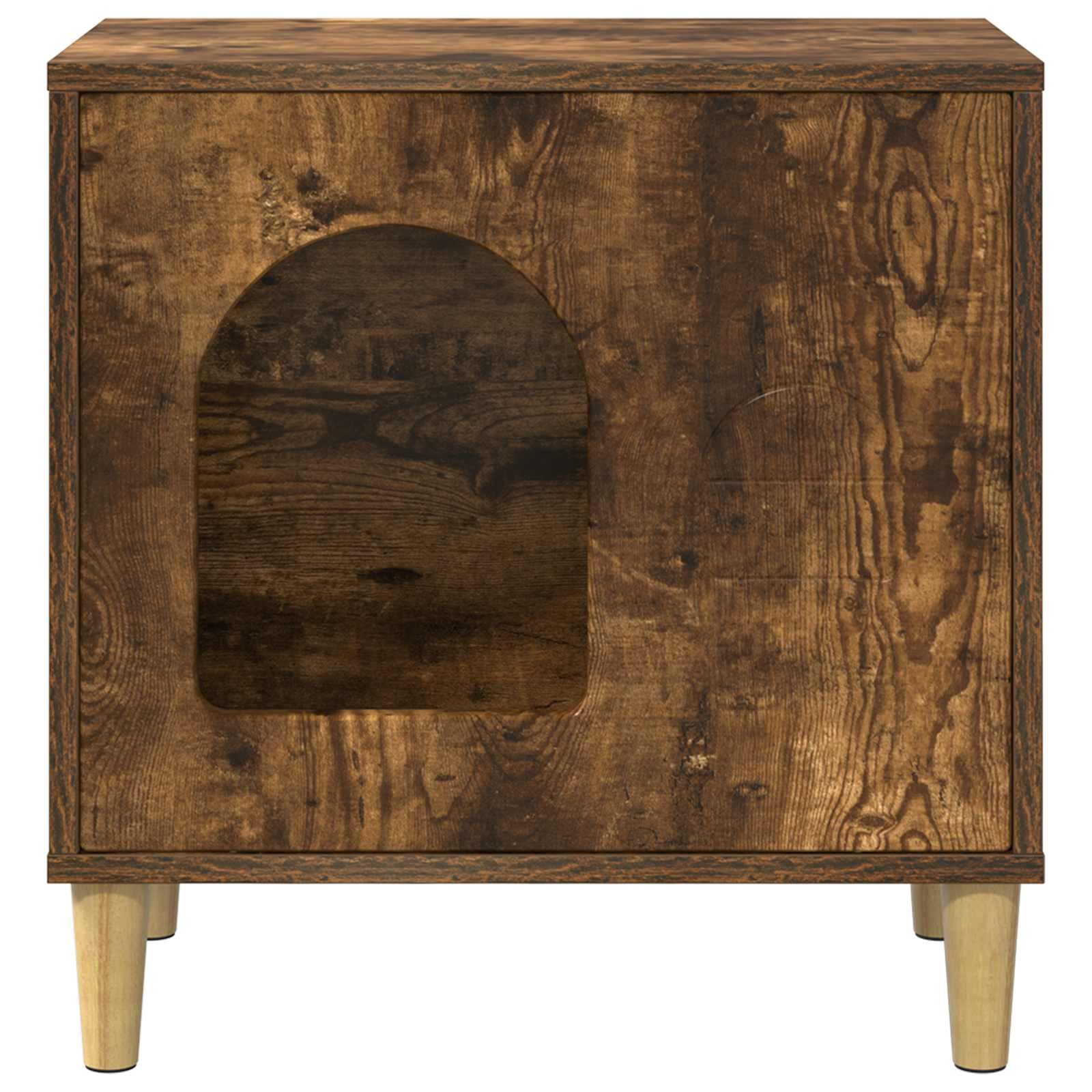 Casa per Gatti Rovere fumé 51 x 30 x 52 cm Legno ingegnerizzato — miniatura 5 di 10