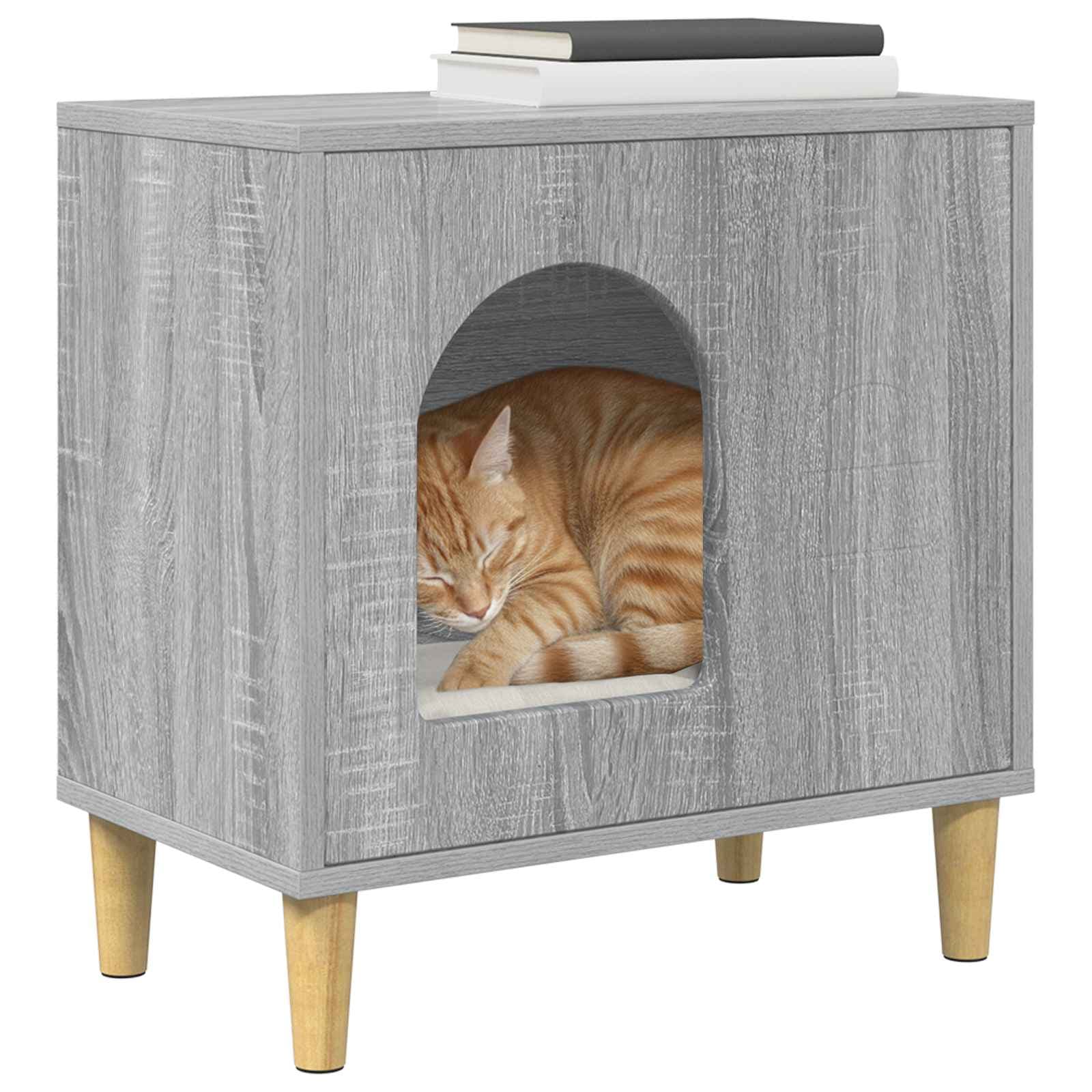 Casa per Gatti Grigio Sonoma 51 x 30 x 52 cm — miniatura 3 di 10