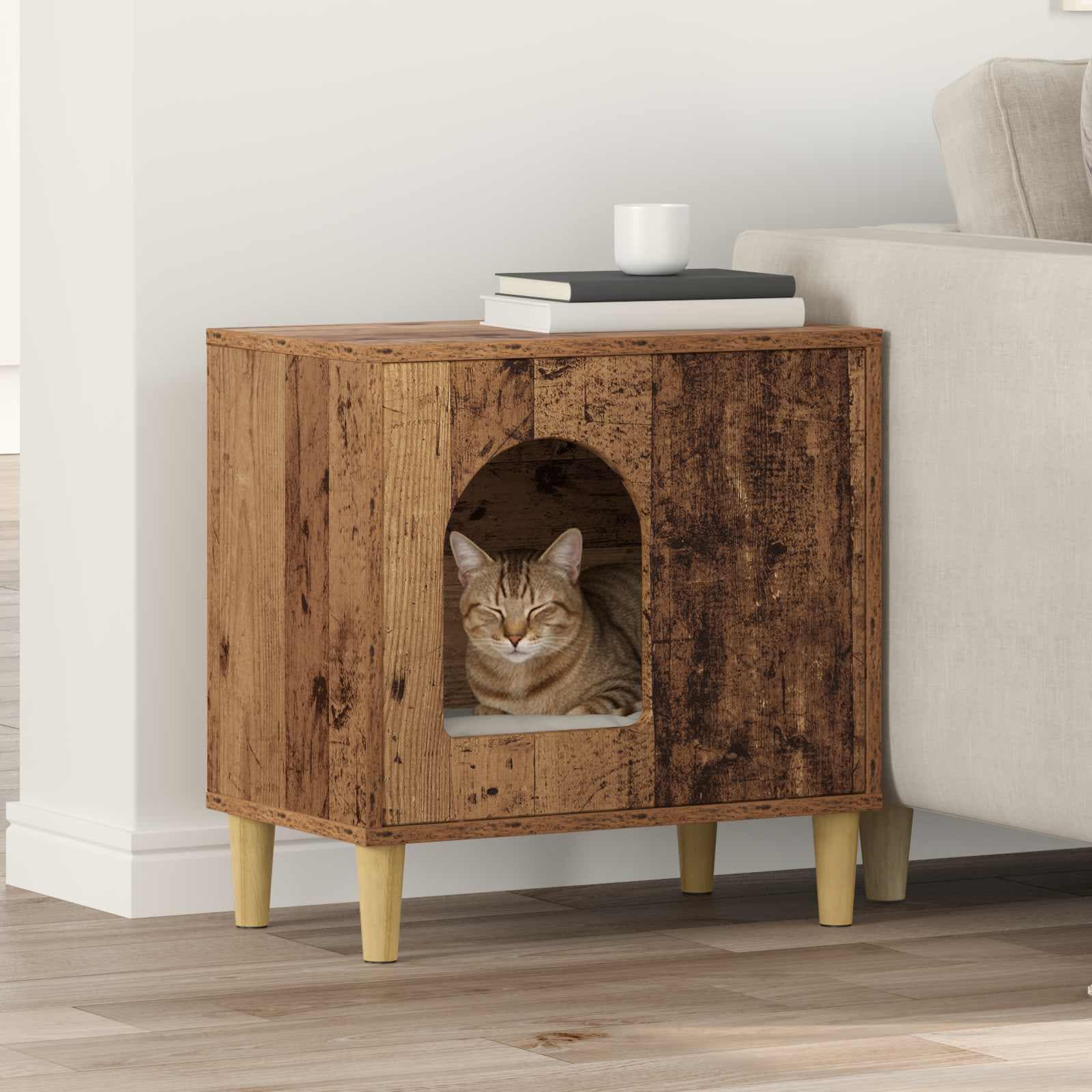 Casa per Gatti Legno vecchio 51 x 30 x 52 cm