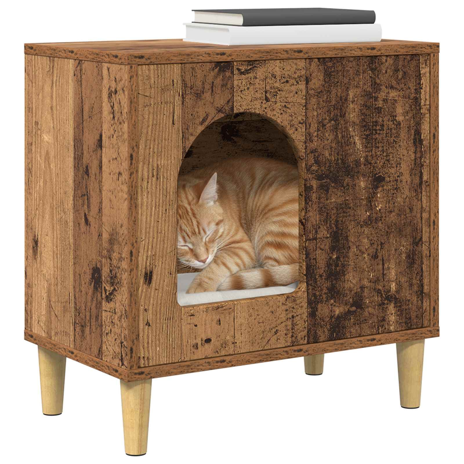 Casa per Gatti Legno vecchio 51 x 30 x 52 cm — foto 3 di 10