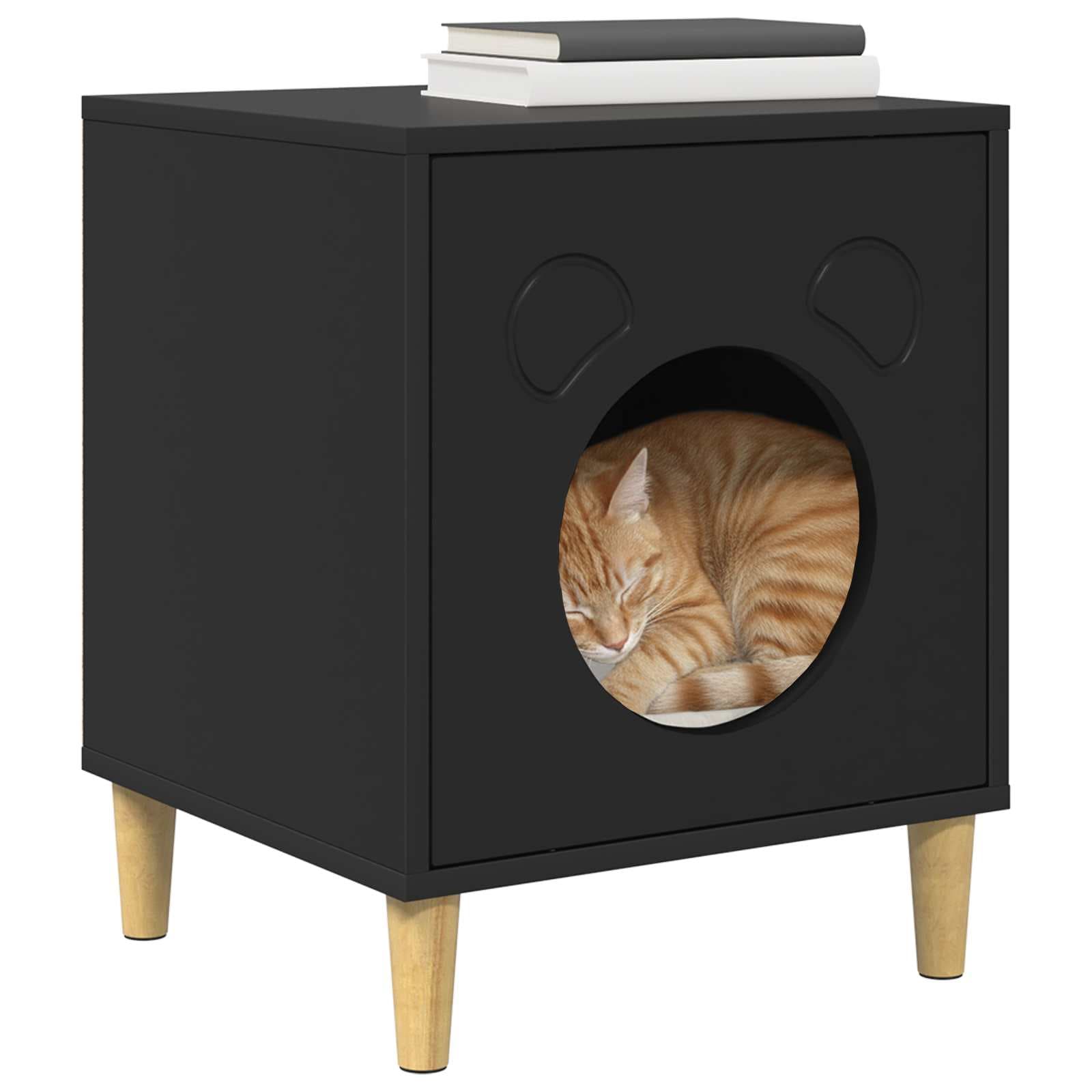 Casa per Gatti Nero 42,5 x 40 x 53 cm Legno ingegnerizzato — foto 3 di 10