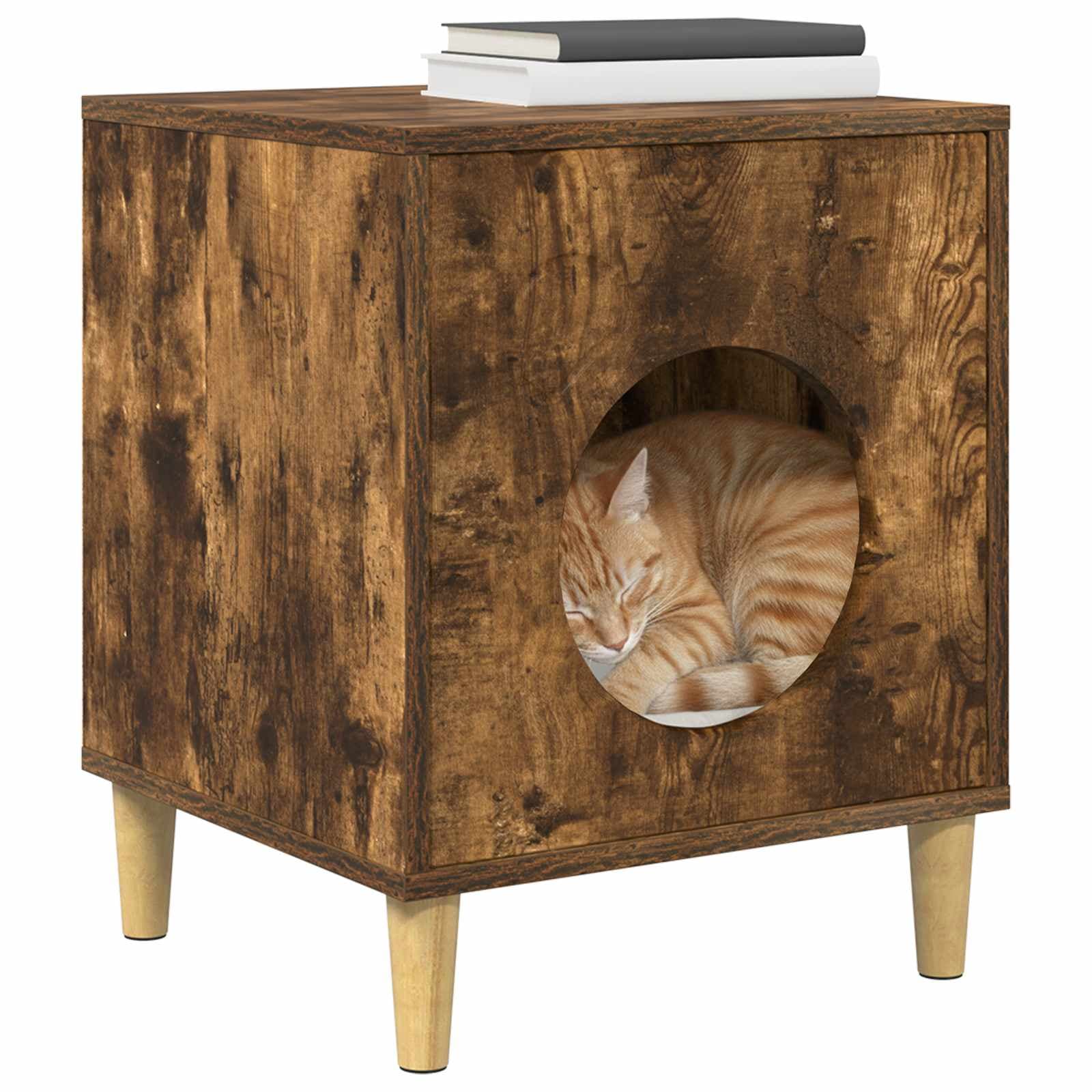Casa per Gatti Rovere Fumo 42,5 x 40 x 53 cm — miniatura 3 di 10