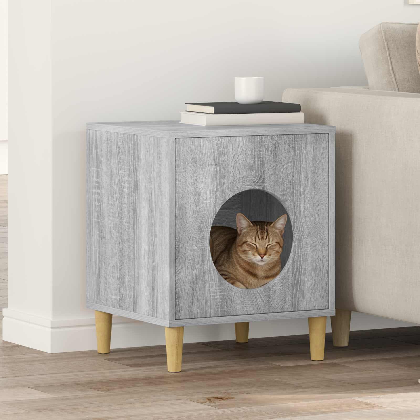 Casa per Gatti Sonoma grigio 42,5 x 40 x 53 cm — miniatura 1 di 10