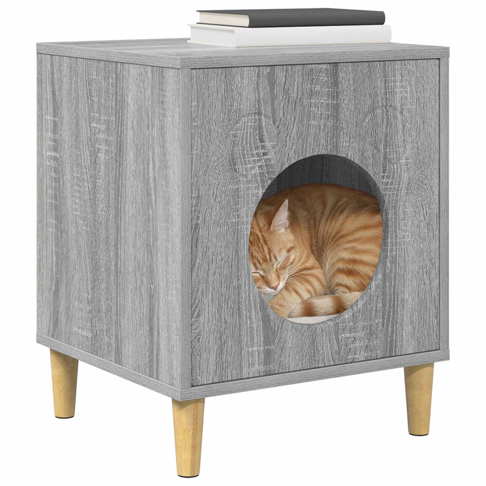 Casa per Gatti Sonoma grigio 42,5 x 40 x 53 cm — miniatura 3 di 10