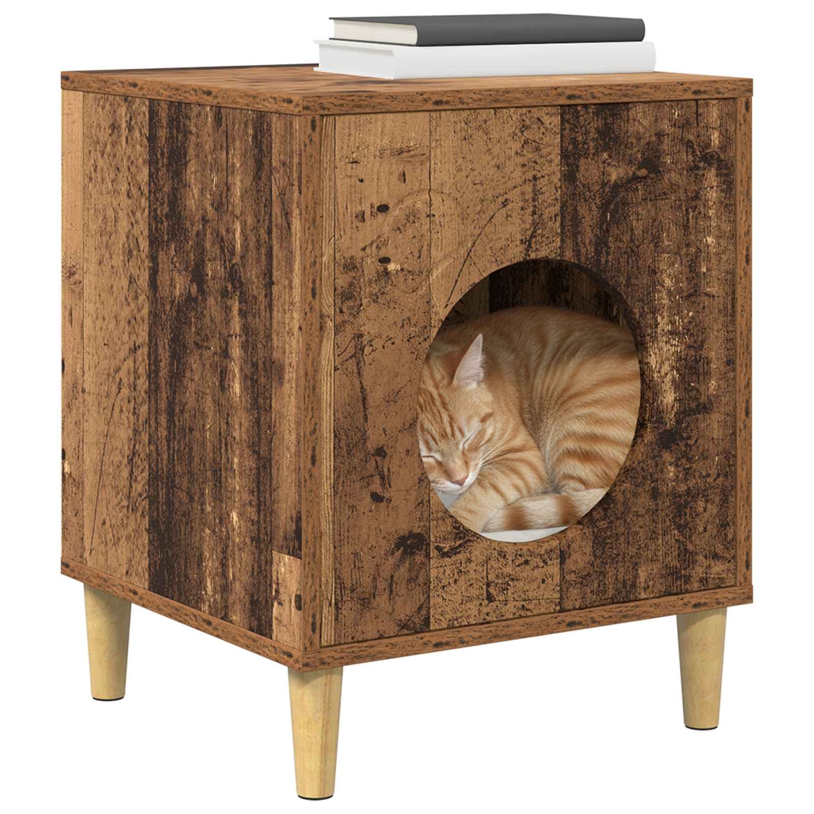 Casa per Gatti Legno antico 42,5 x 40 x 53 cm — foto 3 di 10
