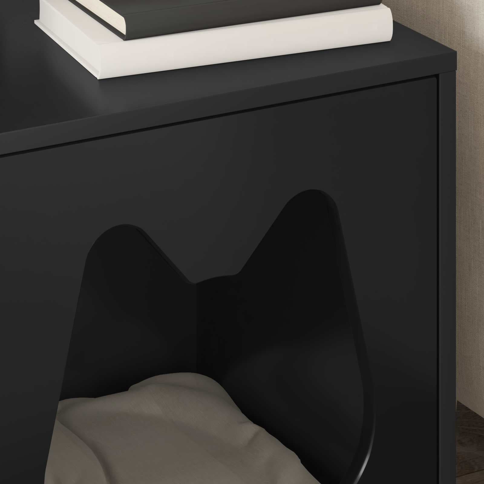 Casa per Gatti Nero 42,5 x 40 x 53,5 cm Legno ingegnerizzato — foto 4 di 10