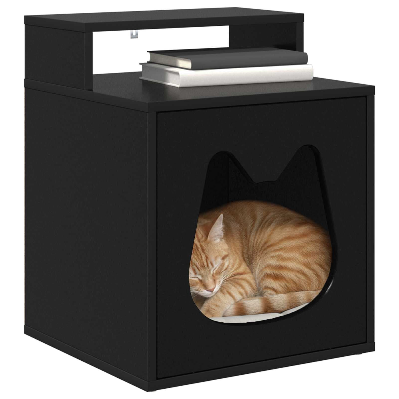 Casa per Gatti Nero 42,5 x 40 x 53,5 cm Legno ingegnerizzato — foto 3 di 10