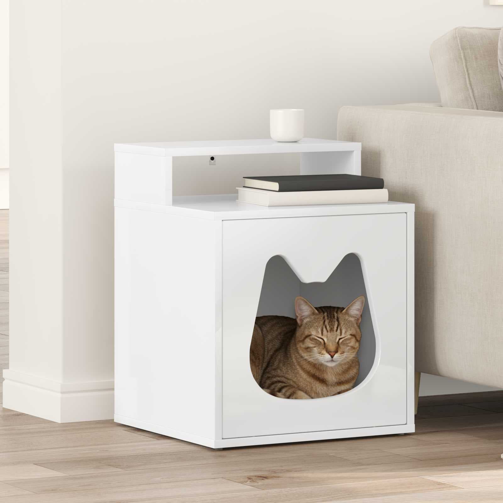 Casa per Gatti Bianco Lucido 42,5 x 40 x 53,5 cm