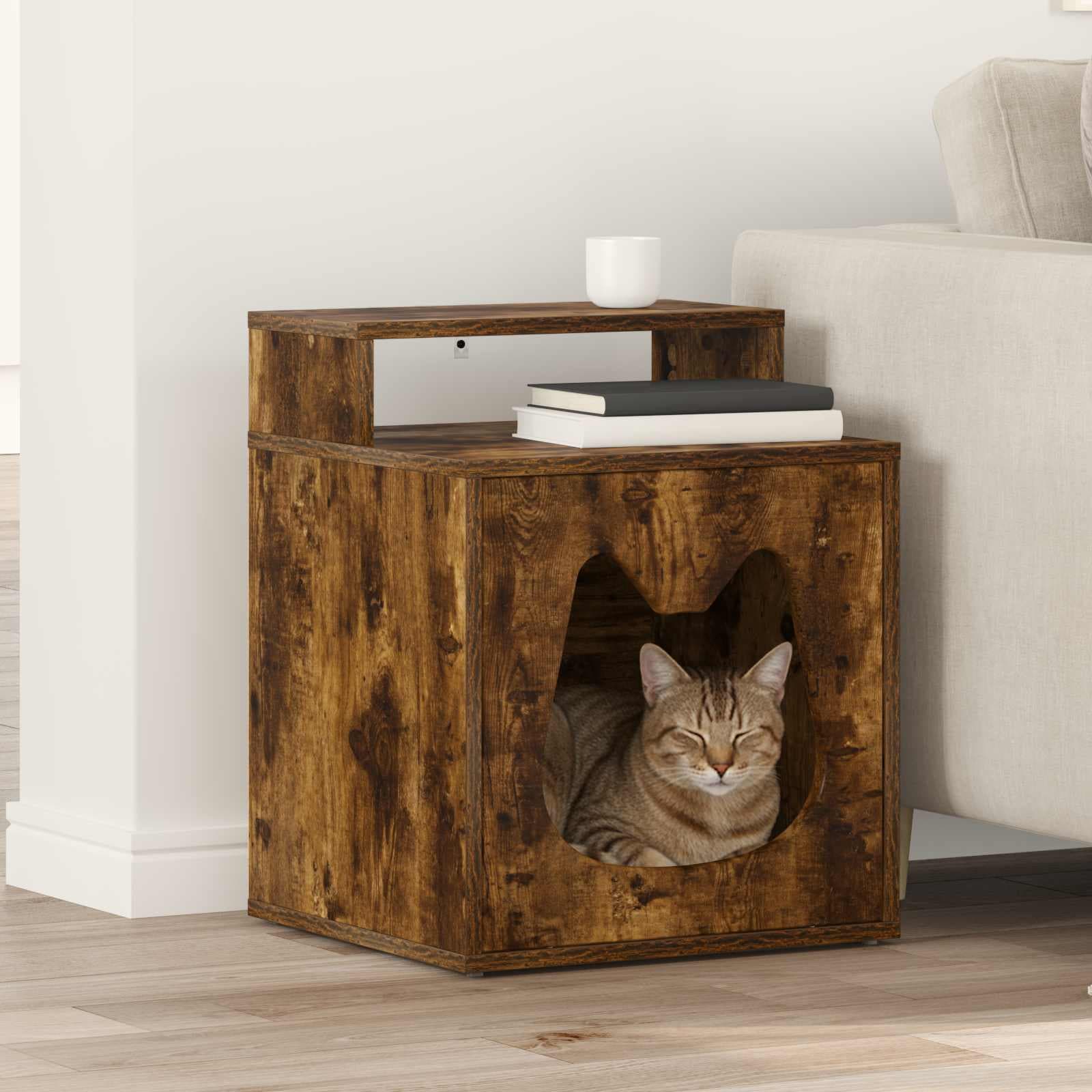 Casa per Gatti Rovere Fumo 42,5 x 40 x 53,5 cm
