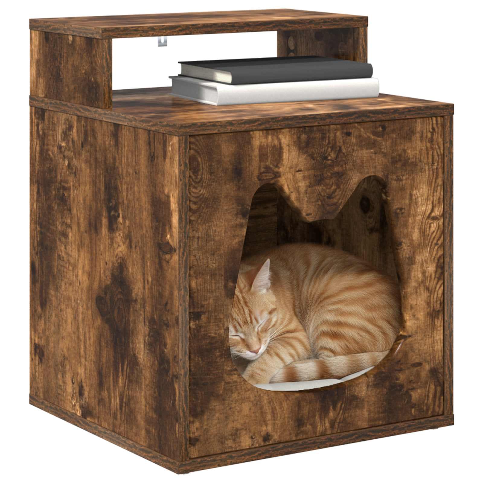 Casa per Gatti Rovere Fumo 42,5 x 40 x 53,5 cm — foto 3 di 10