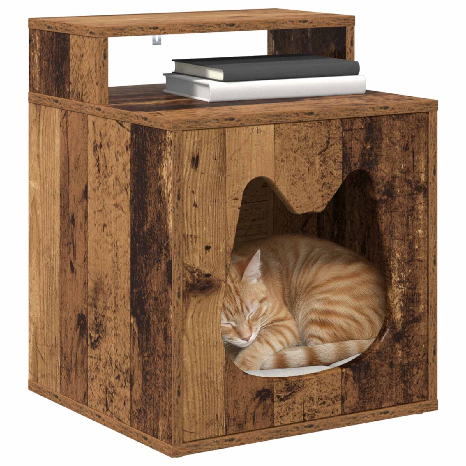 Casa per Gatti Legno antico 42,5 x 40 x 53,5 cm — foto 3 di 10