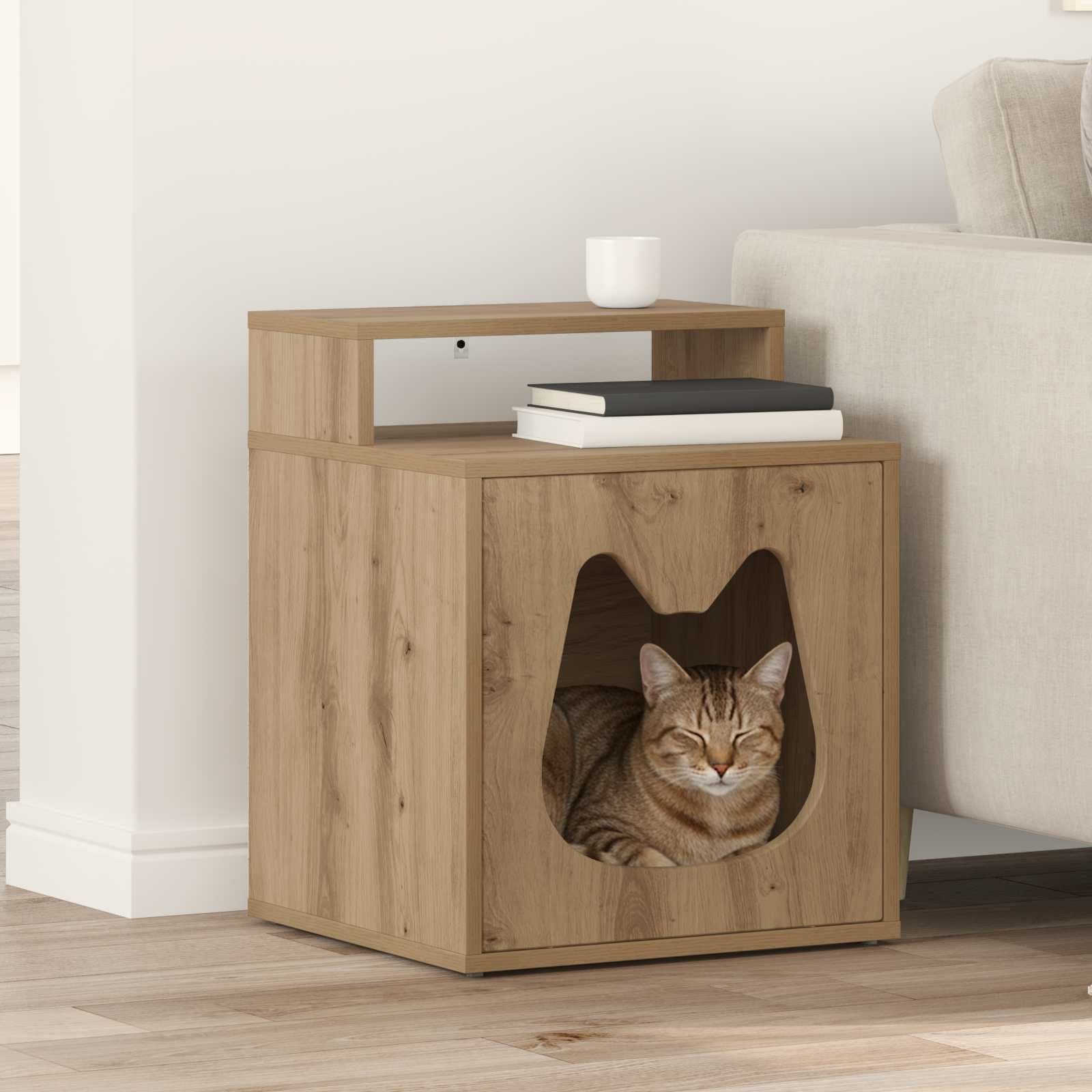 Casa per Gatti Rovere Artigianale 42,5 x 40 x 53,5 cm