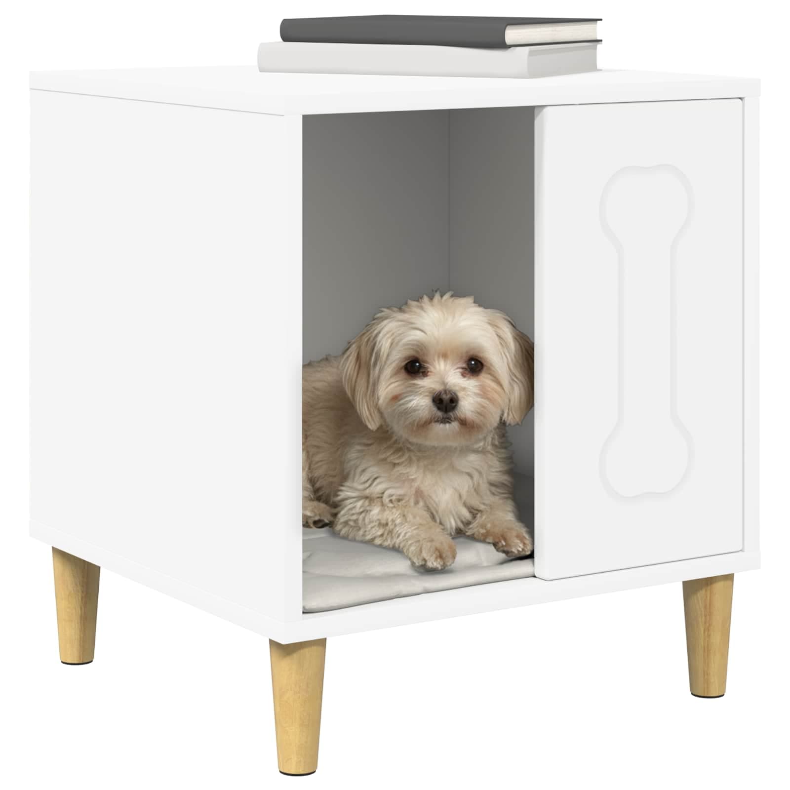 Cuccia per cani Bianco 44 x 42 x 49 cm Legno ingegnerizzato — miniatura 3 di 10