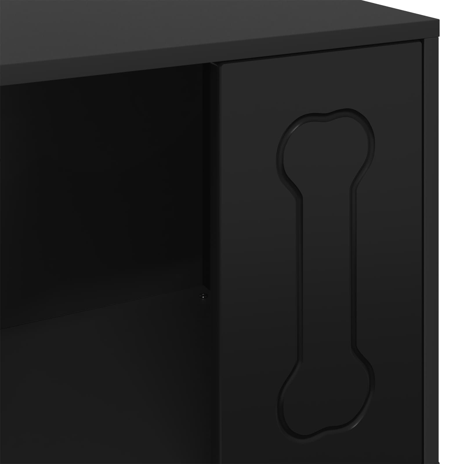 Cuccia per cani Nero 44 x 42 x 49 cm Legno ingegnerizzato — miniatura 8 di 10